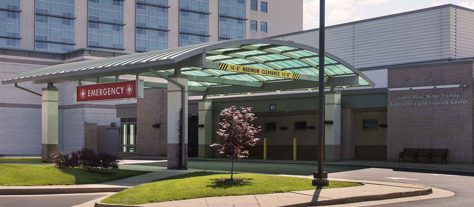 Inova Loudoun hospital Emergency Room and Trauma Center entrance