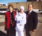 James Benjamin with his parents