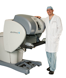 Medical Director Gregory Schenk, MD, With the da Vinci Console