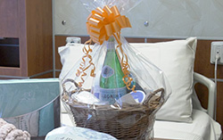 gift basket with water bottle