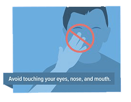 Avoid touching face diagram