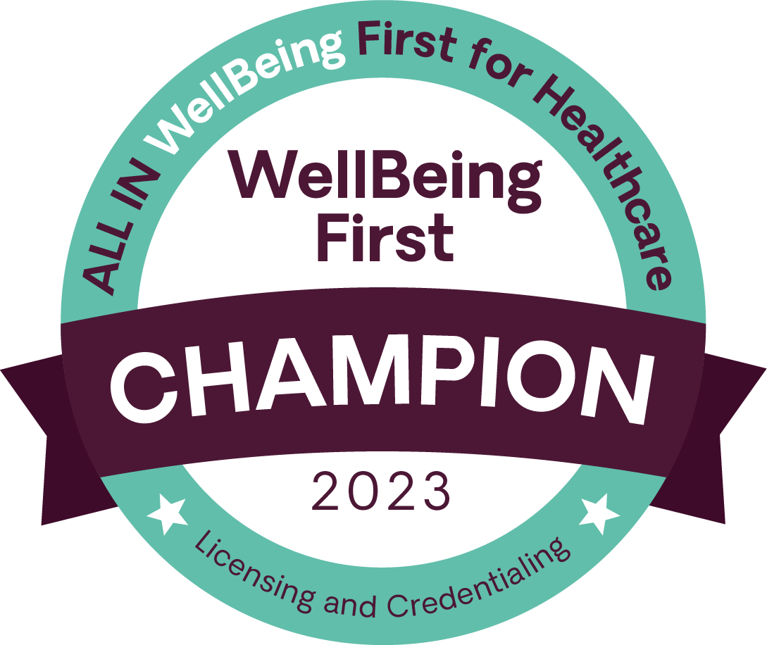 WellBeing First Champion award badge