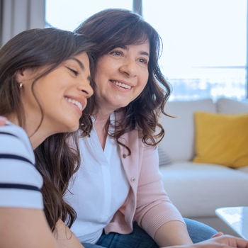 Happy, smiling women