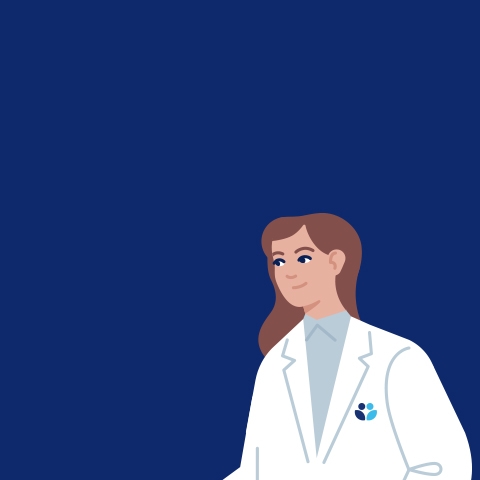 illustration Dr. in lab coat
