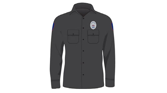 SECURITY Black Shirt with Patches