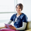 Nurse with tablet